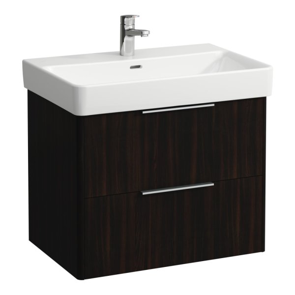 Laufen Base 665mm 2 Drawer Vanity Unit - Dark Elm