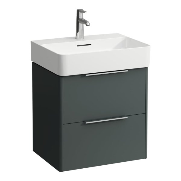 Laufen Base 535mm 2 Drawer Vanity Unit - Traffic Grey