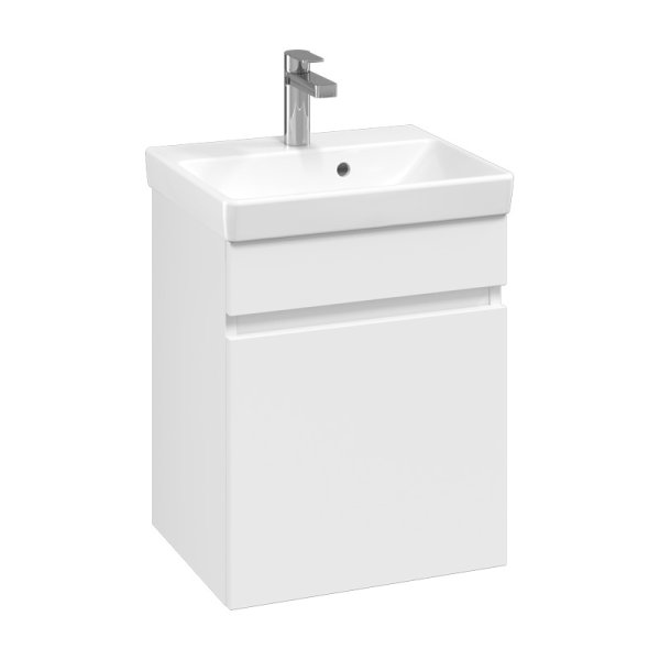 Villeroy & Boch Arto 450mm 1 Drawer Vanity Unit with White Basin - Satin White