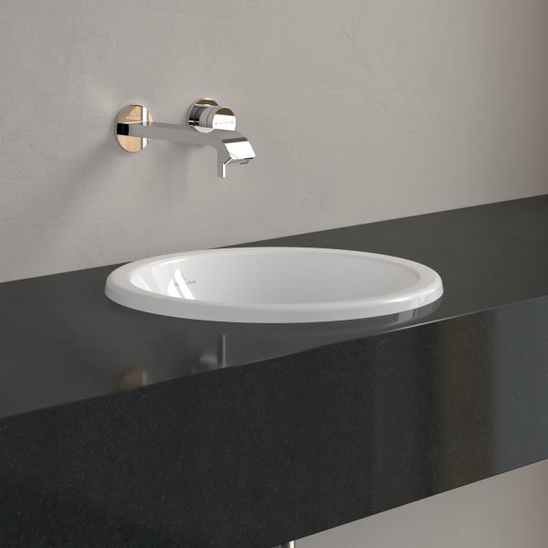 Villeroy & Boch Loop & Friends 390 x 390 x 190mm Inset Basin with Overflow - White Alpin