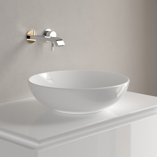 Villeroy & Boch Loop & Friends 420mm Round Countertop Basin without Overflow - White Alpin