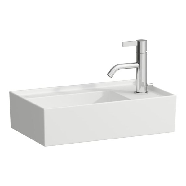 Kartell by Laufen 460mm Right Hand Cloakroom Basin - Matt White