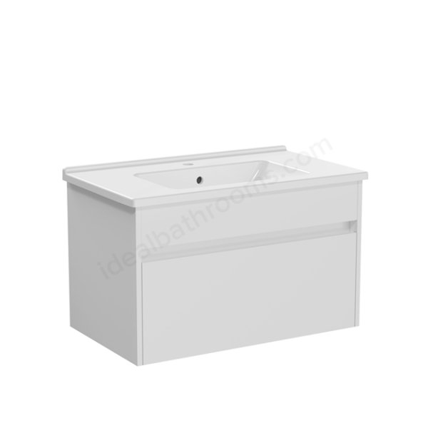 Vitra S50+ 800mm 1 Drawer Vanity Unit & Basin - Gloss White