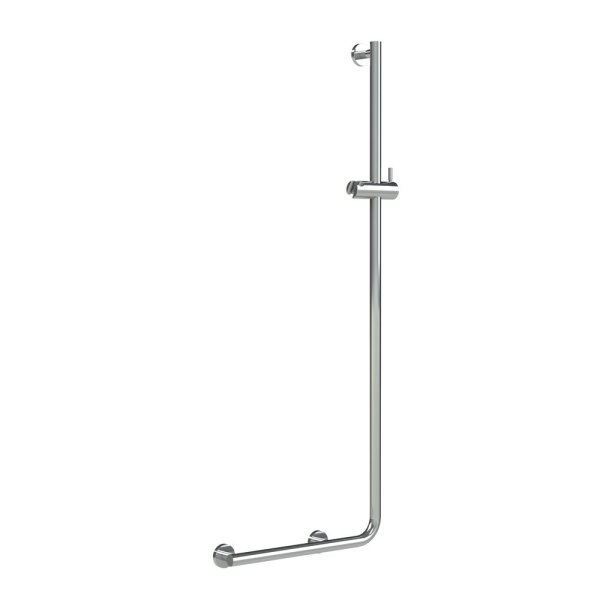 Coram Boston Comfort & Safety Grab Bar & Shower Riser Rail (Right Hand) - Polished Stainless Steel