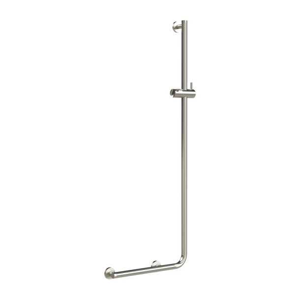 Coram Boston Comfort & Safety Grab Bar & Shower Riser Rail (Right Hand) - Brushed Stainless Steel