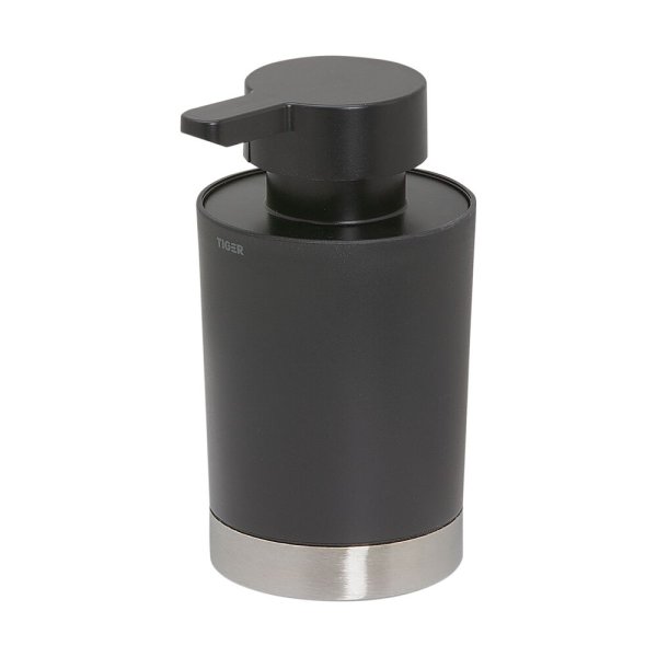 Coram Tune 180ml Freestanding Soap Dispenser - Brushed Stainless Steel/Black