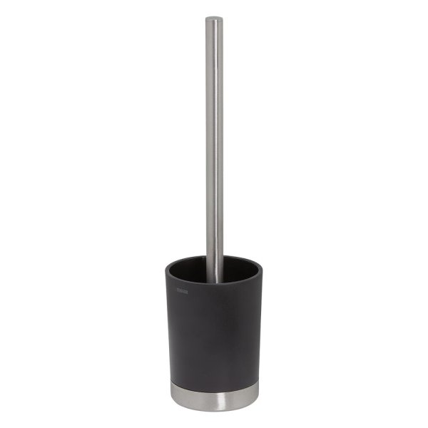 Coram Tune Freestanding Toilet Brush & Holder - Brushed Stainless Steel/Black