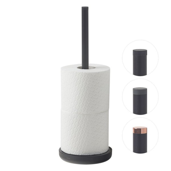 Coram Urban Spare Freestanding Toilet Roll Holder - Black