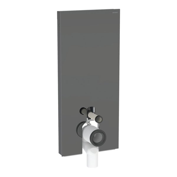 Geberit Monolith Plus for Back-to-Wall WC (114cm) - Lava Glass / Black Chrome