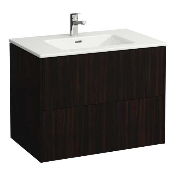 Laufen Pro S Laufen Pro S 800mm Vanity Unit with Two Drawers & Basin  - Dark Elm