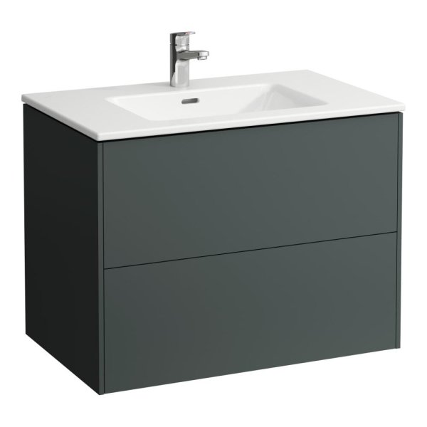 Laufen Pro S Laufen Pro S 800mm Vanity Unit with Two Drawers & Basin  - Traffic Grey