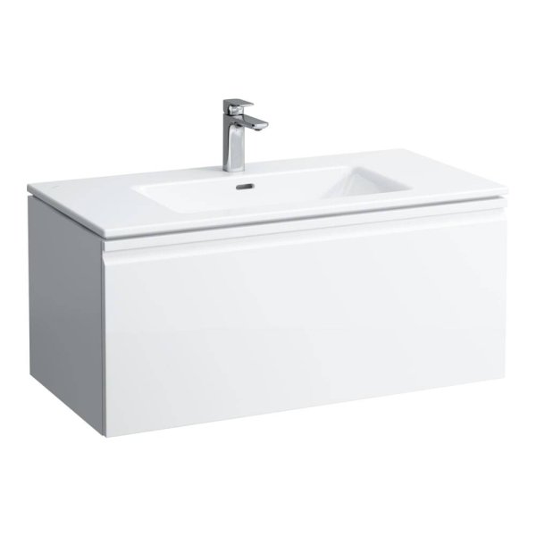 Laufen Pro S Laufen Pro S 1000mm Slim Vanity Unit with 1 Drawer, 1 Interior Drawer & Basin  - Matt White