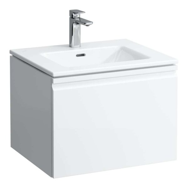 Laufen Pro S Laufen Pro S 600mm Slim Vanity Unit with 1 Drawer, 1 Interior Drawer & Basin  - Matt White