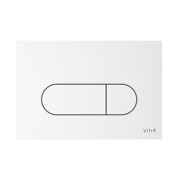 Vitra Loop Round Dual Flush Plate - Gloss White