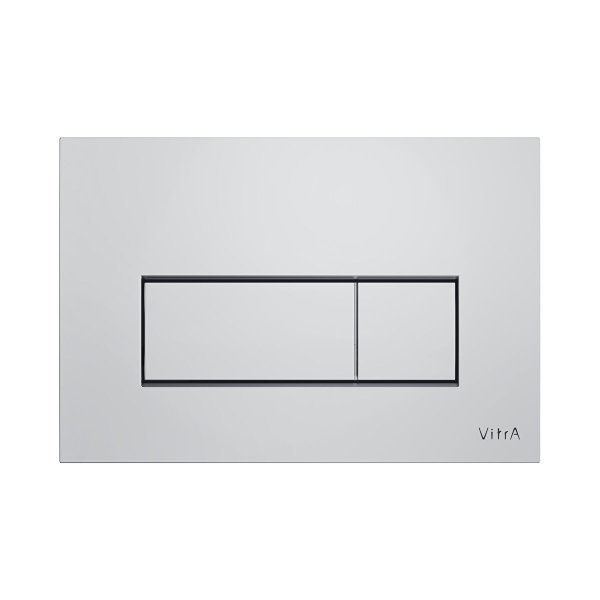 Vitra Loop Square Dual Flush Plate - Chrome