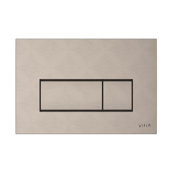 Vitra Loop Square Dual Flush Plate - Brushed Nickel