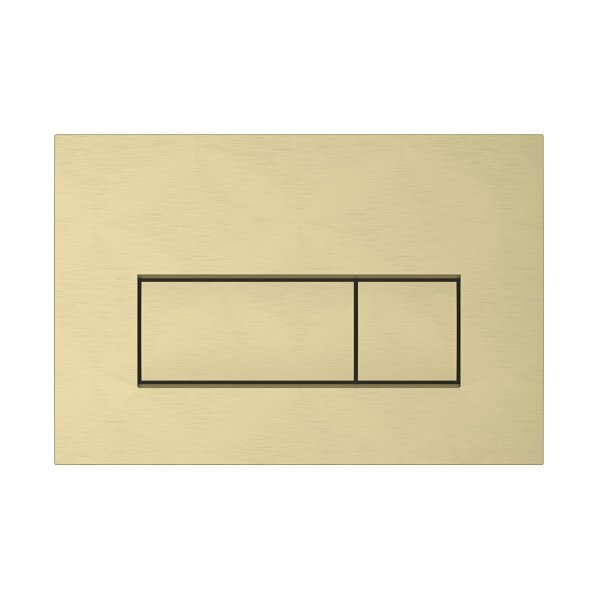 Vitra Loop Square Dual Flush Plate - Brushed Gold