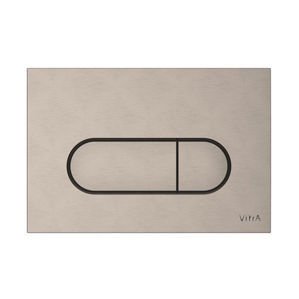 Vitra Loop Round Dual Flush Plate - Brushed Nickel