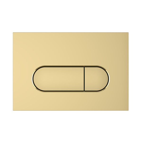 Vitra Loop Round Dual Flush Plate - Soft Gold