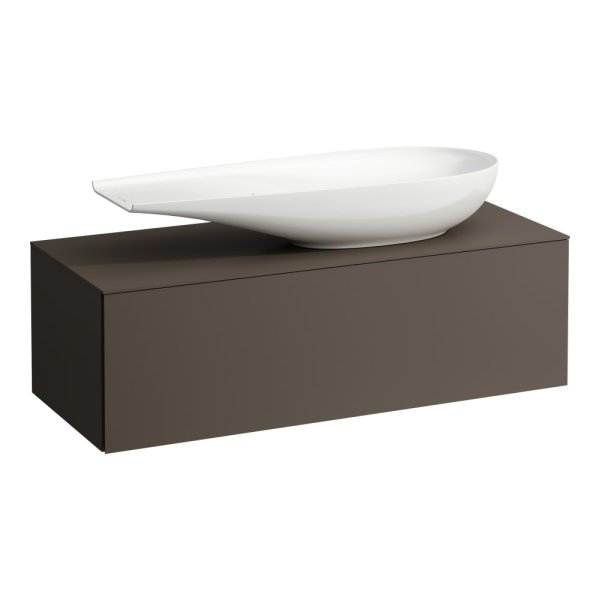 Laufen Alessi 1200mm Drawer Element with Right Cut-Out - Dark Brown