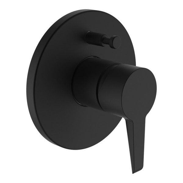 Laufen Pure Concealed Bath-Shower Mixer - Matt Black