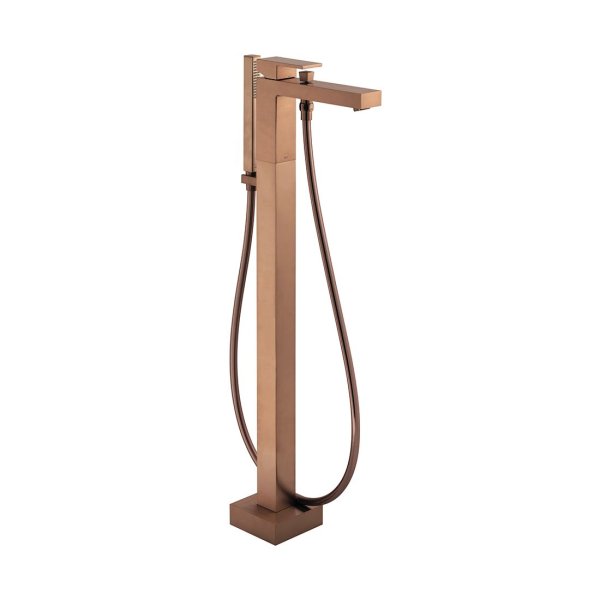 Vado Individual Notion Floor Standing Bath Shower Mixer - Brushed Bronze