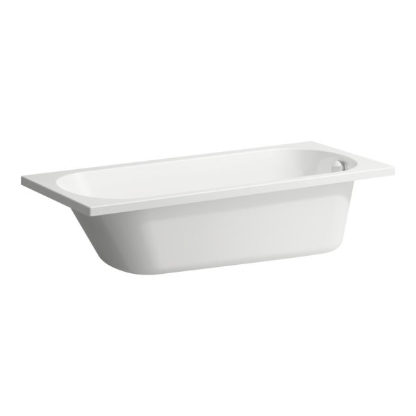 Laufen Lua 1700 x 700mm Drop-In Bath with Feet & Panel Holder - White