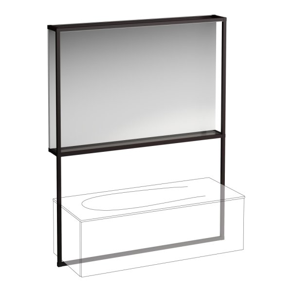 Laufen Alessi 1200mm Illuminated Mirror with Frame for Alessi Units - Havanna