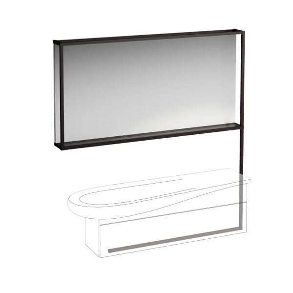 Laufen Alessi 1600mm Illuminated Mirror with Frame for Alessi Units - Havanna