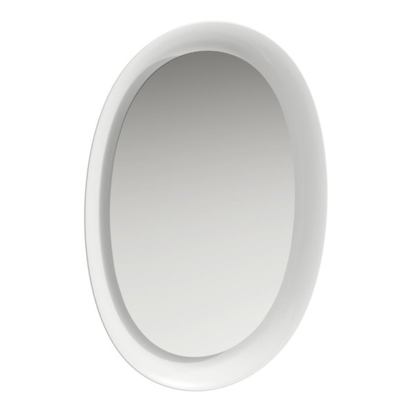 Laufen The New Classic Ceramic Mirror with LED Ambient Light - Matt White