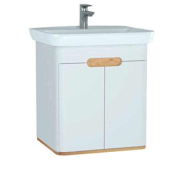 Vitra Sento 650mm Vanity Unit & Basin - White