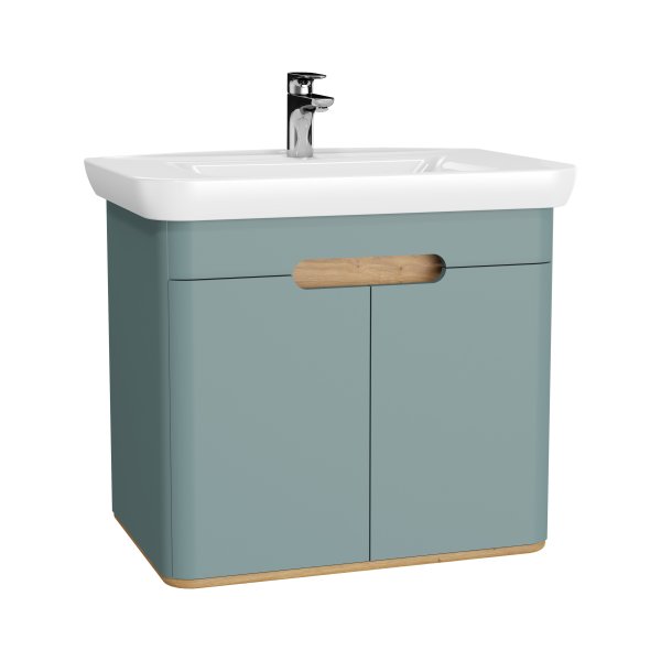 Vitra Sento 800mm Vanity Unit & Basin - Matt Green