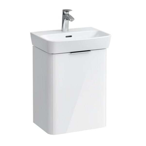 Laufen Moderna 435mm 1 Door Vanity Unit (Left Hand Hinge) - Gloss White