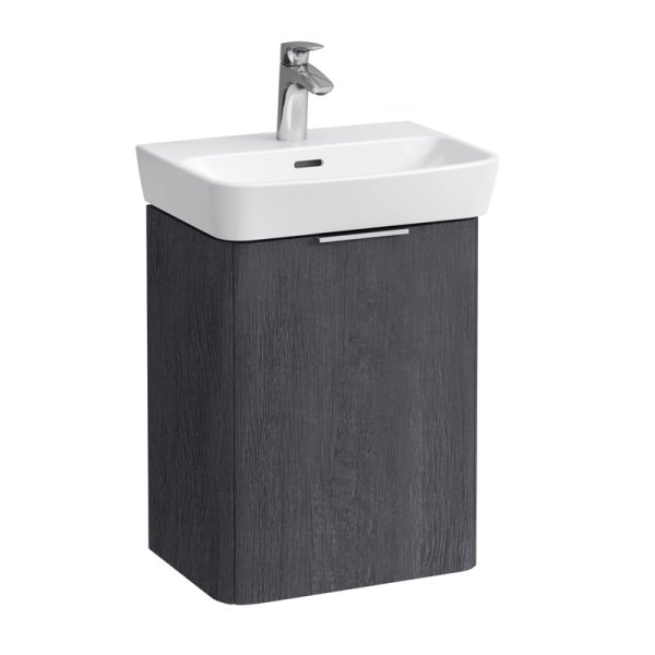 Laufen Moderna 435mm 1 Door Vanity Unit (Right Hand Hinge) - Dark Grey Oak