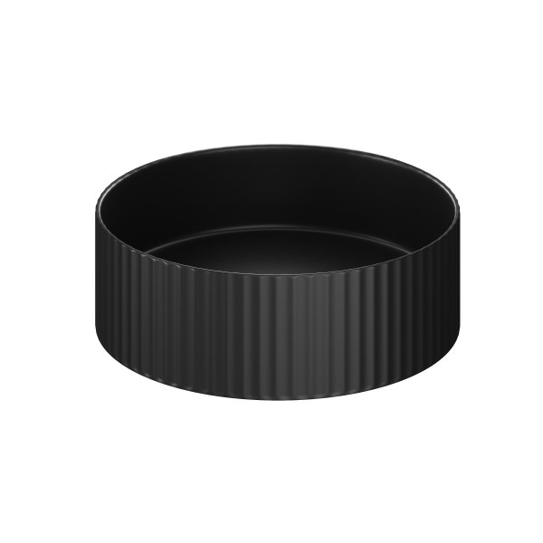 The White Space Pulse 360mm Countertop Basin - Matt Black