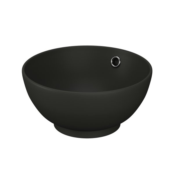 The White Space Rondo 380mm Countertop Basin - Matt Black