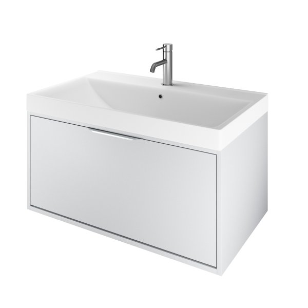 The White Space Choice 800mm Wall-Hung Vanity Unit - Light Grey