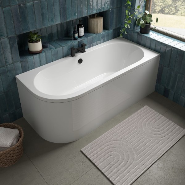 The White Space J-Bath 1650 x 725mm Double-Ended Right Hand Bath