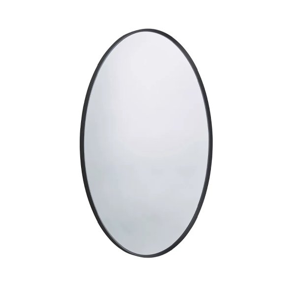 Tavistock Verge 500 x 700mm Oval Mirror - Black