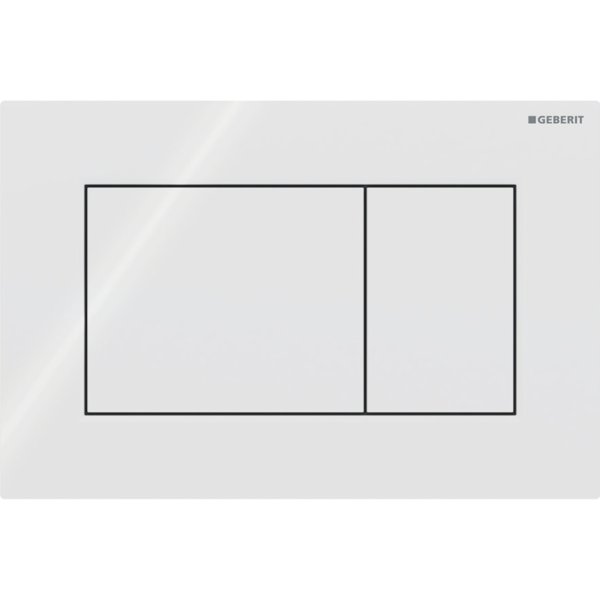 Geberit Sigma 01 Square Dual Flush Plate - Alpine White