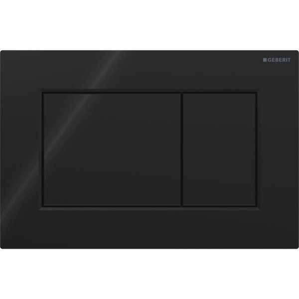 Geberit Sigma 01 Square Dual Flush Plate - Black