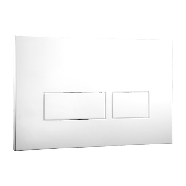 Abacus Trend 2 Flush Plate - White