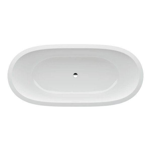 Laufen Alessi Inset Solid Surface Bath with Frame - White