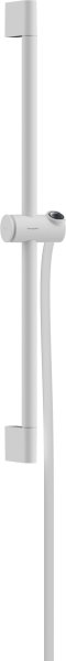 Hansgrohe Unica Shower Bar Pulsify S 65cm with Push Slider & Isiflex Shower Hose 160cm - Matt White