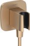 Hansgrohe Fixfit Q Wall Outlet with Shower Holder - Brushed Bronze