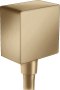 Hansgrohe Fixfit Wall Outlet Square with Non-Return Valve - Brushed Bronze