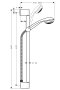 Hansgrohe Crometta 85 Shower Set Mono Ecosmart+ with Shower Rail 65cm - Chrome