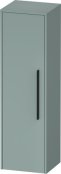 Duravit D-Code 1320 x 400mm 1 Door Left Opening Semi-Tall Cabinet w/ Black Handles - Fjord Green