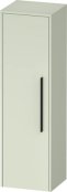 Duravit D-Code 1320 x 400mm 1 Door Left Opening Semi-Tall Cabinet  w/ Black Handles- Pale Green