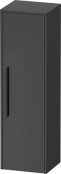 Duravit D-Code 1320 x 400mm 1 Door Right Opening Semi-Tall Cabinet w/ Black Handles - Matt Graphite